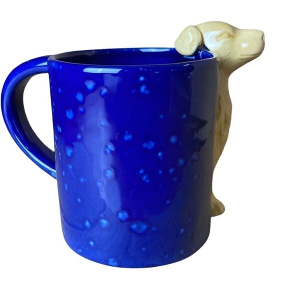 GOLDEN RETRIEVER Dog MUG Cobalt BLUE - Picture 6 of 7
